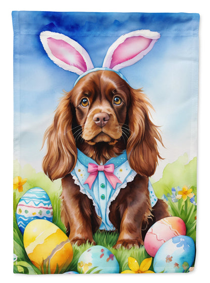 Sussex Spaniel Easter Egg Hunt House Flag
